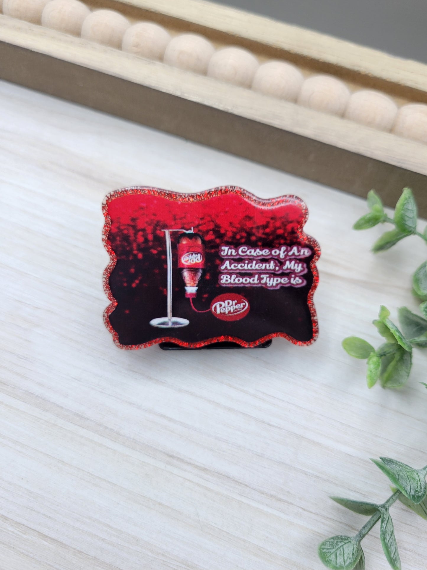 Dr. Pepper Blood Type Magnetic Clip