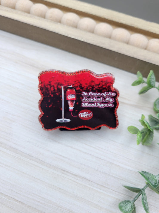 Dr. Pepper Blood Type Magnetic Clip
