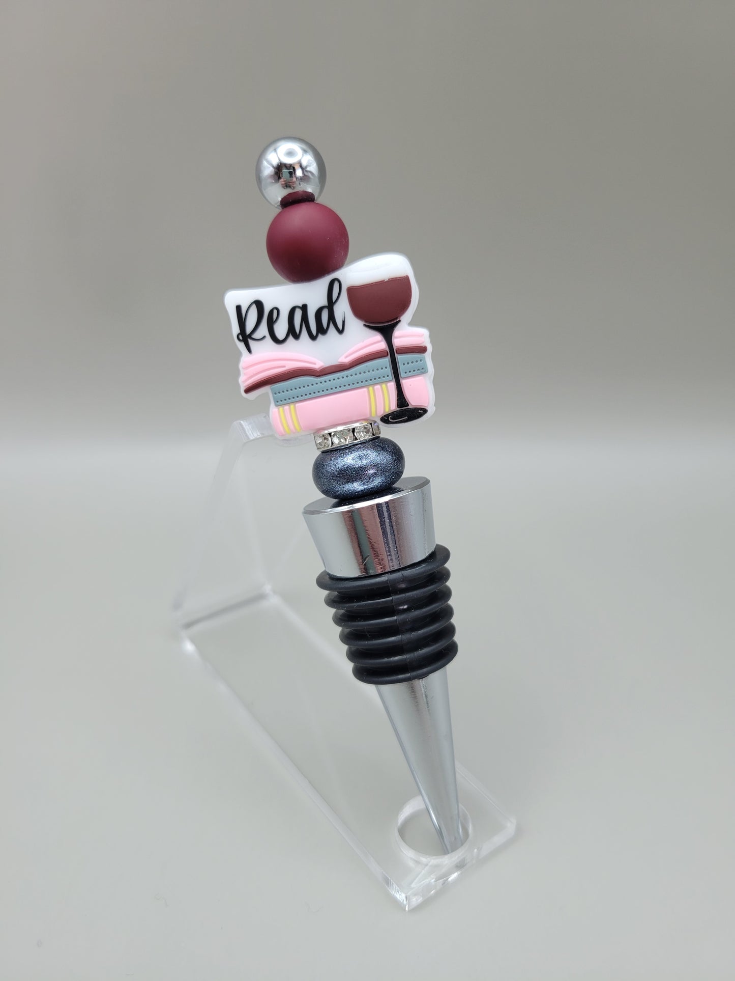 Wine with Books Wine Bottle Stopper