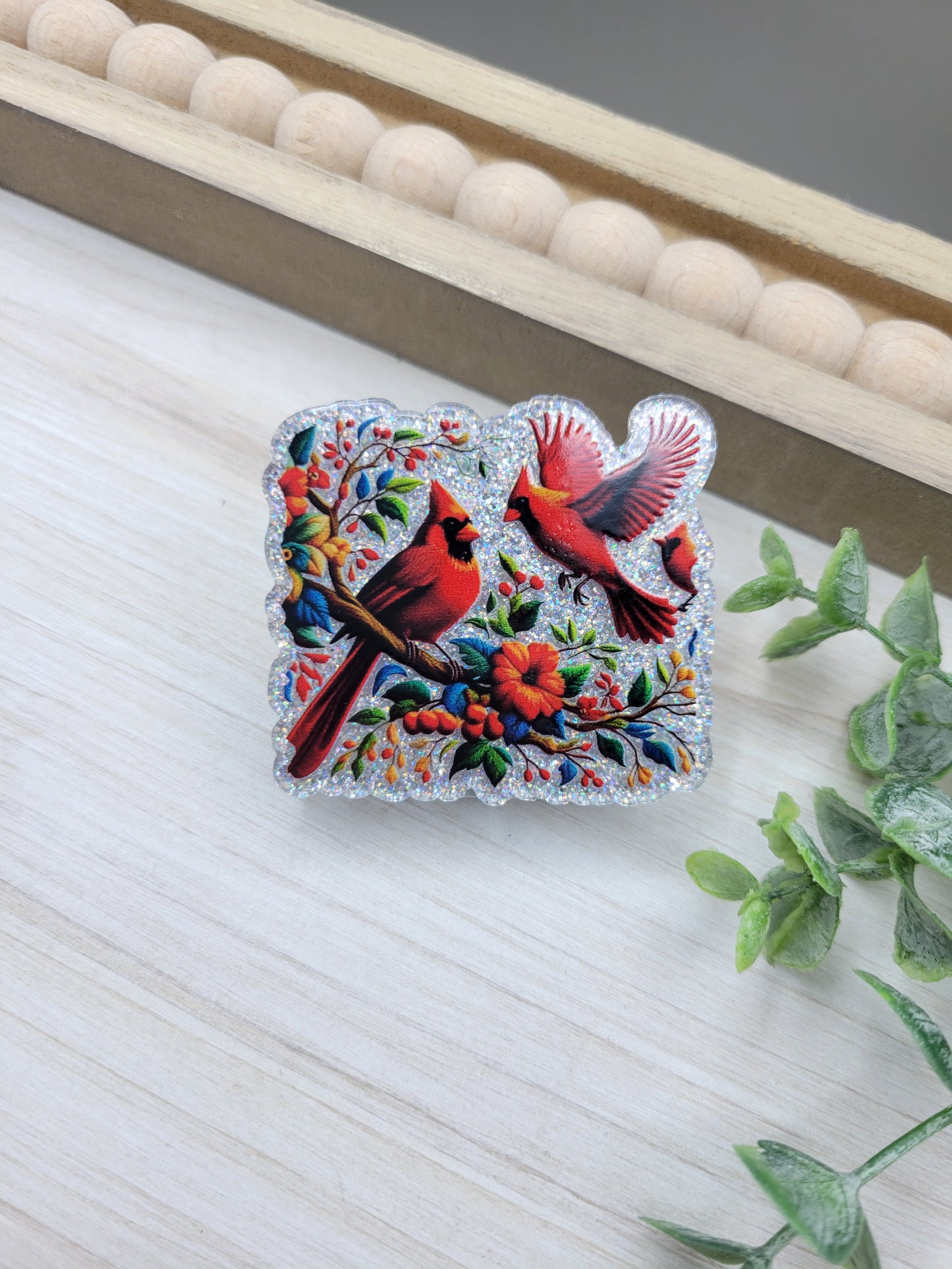 Cardinals in Bloom Magnetic Clip