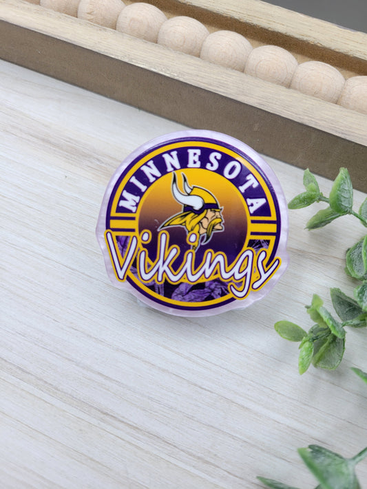 Round MN Vikings Magnetic Clip