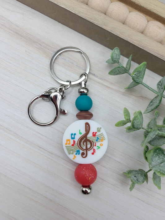 Rainbow Rhythm Barbell Keychain