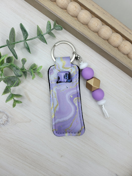 Purple Marble Chapstick Holder