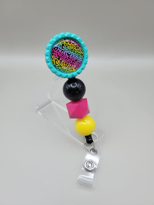 Rainbow Leopard Badge Reel