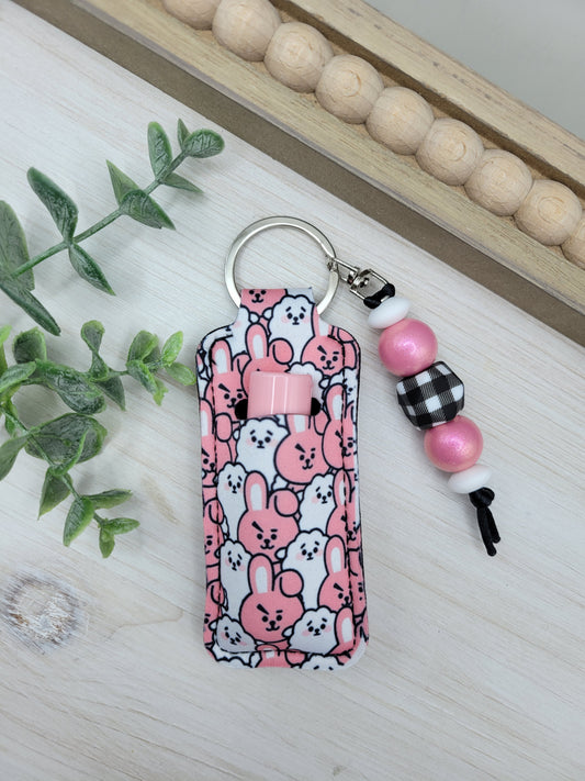 Pink Bunny Chapstick Holder