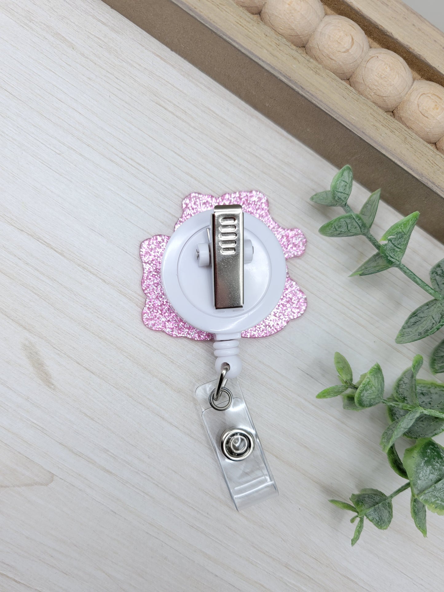 Pink Bears Badge Reel