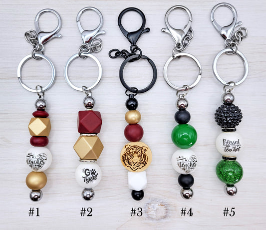 Teacher Barbell Keychains